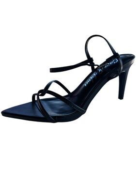 Cape Robbin Lorenza Black Strappy Heels Pointed Toe Stiletto Size 8.5 New